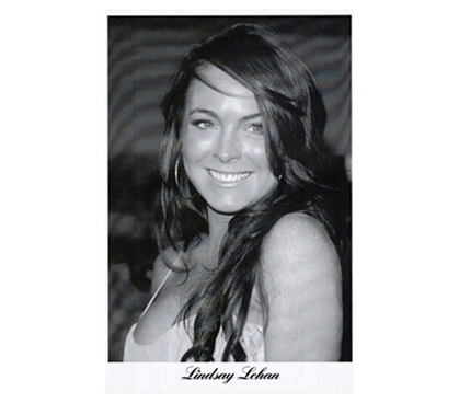 Portrait of Actress - Lindsay Lohan Movie (Smile, B&W) Poster