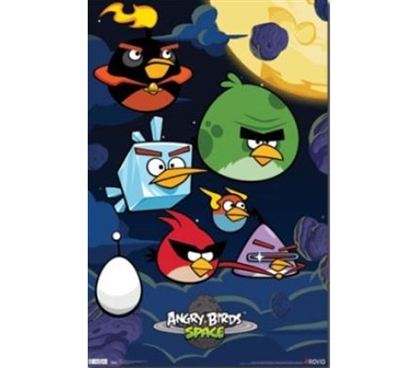 Perfect For Fans Of The Game - Angry Birds Space Poster - Add Fun Decor