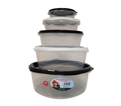 Dorm Essential - 5 Piece College Food Container - Easy Storage