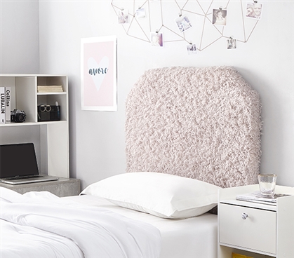 Unique Dorm Headboard for Twin XL Sized Bed Stylish Mo' Fluffy Feathers Fashionable Extra Long Twin Headboard