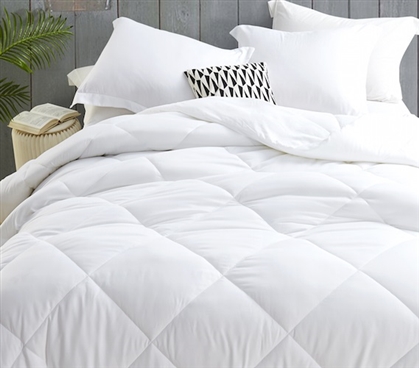 Comfortable College Bedding Essentials Polyester Fill Down Alternative Duvet Insert Twin XL Size 65" x 90" Ultra Cozy