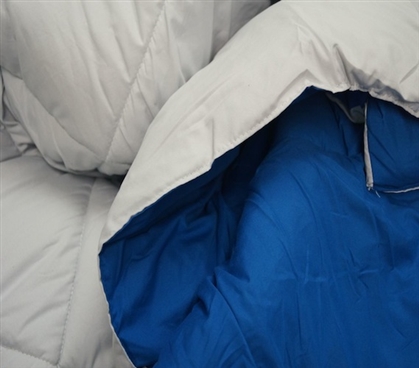 Glacier Gray/Pacific Blue College Comforter - Twin XL