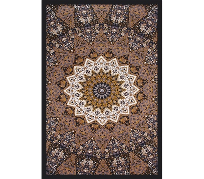 Dorm Decor Essentials start with college tapestries like our Classic Indian Tapestry Dark Star
