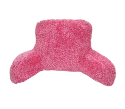 Soft and Fuzzy College Dorm Poodle Bedrest - Fuschia Bedding Decor Essential