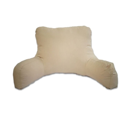 Perfect Atop Your Dorm Bed - Microfiber Soft Campus Bedrest - Almond - Add More Dorm Seating