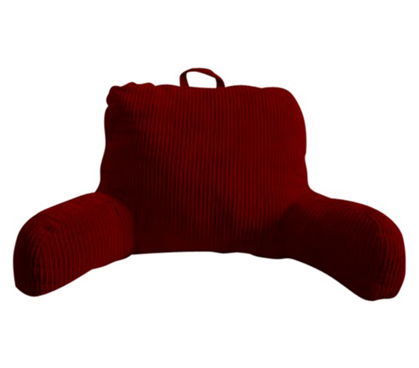 Soft Corduroy Ribbed Bedrest -  Garnet Red Dorm Bedding Supplies Twin XL College Bedding