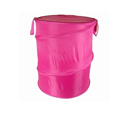 Hot Pink Bongo - Durable Dorm Laundry Hamper - Dorm Essential Supply For Laundry