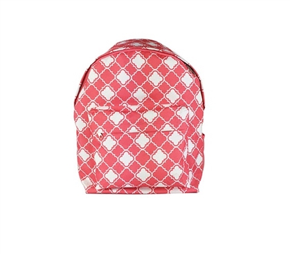 Quatrefoil Pink College Backpack Dorm Essentials College Supplies