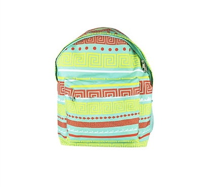 Greek Key Turquoise College Backpack Dorm Essentials Must Have Dorm Items