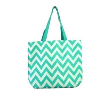 Chevron Aqua College Girl Tote - Backpack - Laptop Bag