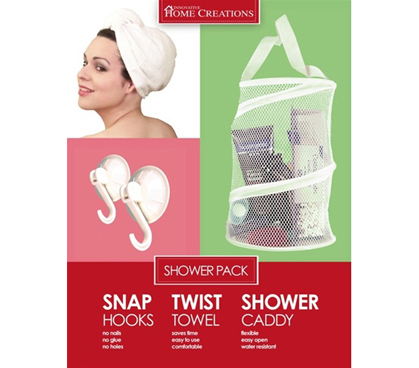 Dorm Essentials - Value Pack - Dorm Caddy / Twist Towel / Snap Hooks