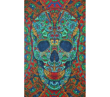 Make Blank Walls Colorful - 3D Skull Tapestry - Cool Design