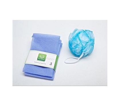 Stay Clean In College - College Wash Cloths And Loofa Set - Needed College Shower Supplies