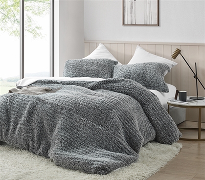 Neutral Dorm Decor Softest College Comforter Set Gray Twin Extra Long Bedding Ideas for Small Rooms