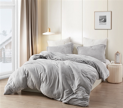 Machine Washable Twin Extra Long Duvet Cover Set Wait Oh What Coma Inducer Tundra Gray College Bedding