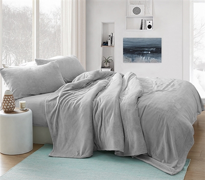 Plush Dorm Bedding Sheets for Amazing Twin XL Bedding Comforter Tundra Gray Wait Oh What Coma Inducer Cozy College Sheets