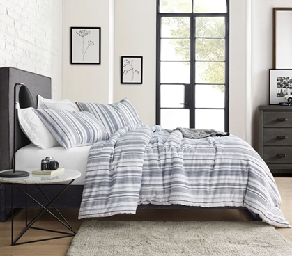Machine Washable Extra Long Twin Duvet Cover Designed to Encase Oversized College Comforter