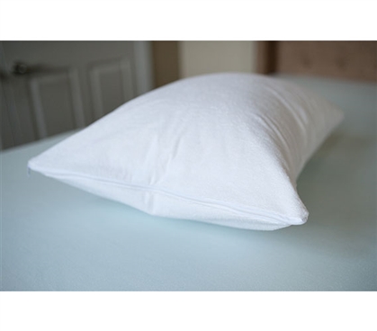 Cotton Terry Pillow Cover - Standard Pillow Cover Dorm Essentials College Supplies