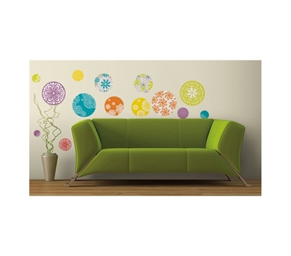 Necessary To Have Decor Items For College - Intricate Decor Circle Dots - Peel N Stick - Looks Great On Dorm Walls