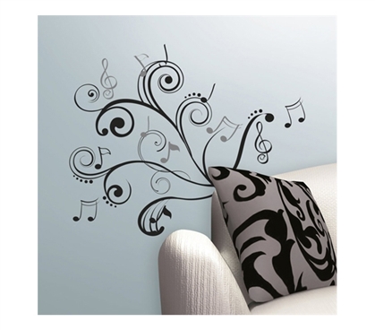 Unique Dorm Item - Rhythm of Music Notes - Peel N Stick - Cool College Decoration