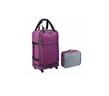 Foldable College Luggage - Purple College Supplies Dorm Luggage