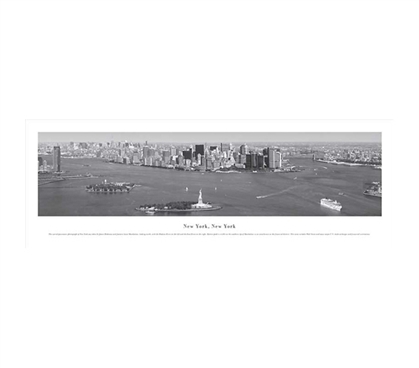 New York City, New York - Black and White Panorama