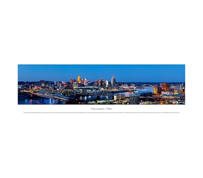 Cincinnati, Ohio - Twilight Panorama