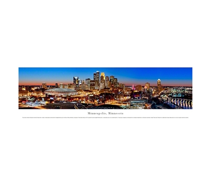 Minneapolis, Minnesota - Lights Panorama