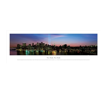 New York City, New York - Lights Panorama
