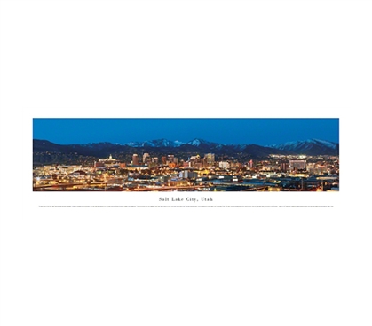 Salt Lake City, Utah - Twilight Panorama