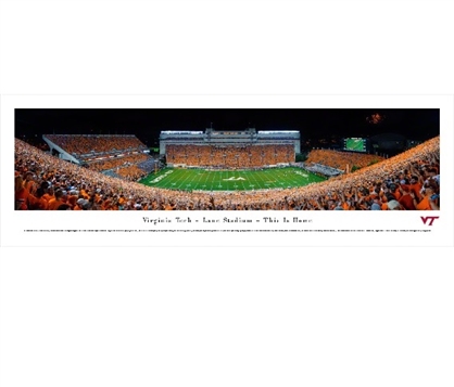 Dorm Room Decor Virginia Tech Hokies - Lane Stadium Panorama Dorm Wall Art