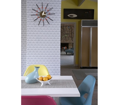 Gio Silver Tempaper - College Dorm Decor Peel n' Stick easy dorm room decorating ideas