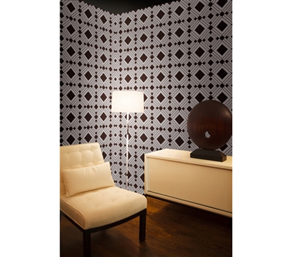 Won't Leave Residue - Chocolate Diamond Designer Removable Wallpaper - Adds Decor For Dorms
