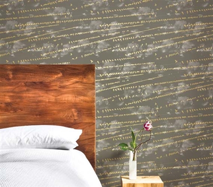 Dorm Room Wallpaper Dorm Room Decor Flock Storm Gray Designer Removable Wallpaper