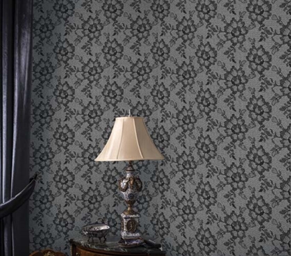 Dorm Essentials Lace Textured Smokey Black Designer Removable Dorm Room Wallpaper Dorm Room Decorations