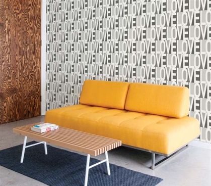 Love Grayscale Designer Removable Dorm Room Wallpaper Dorm Essentials Dorm Necessities