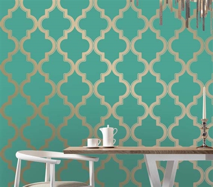 Marrakesh Honey Jade Designer Removable Dorm Room Wallpaper Dorm Room Decorations Dorm Essentials