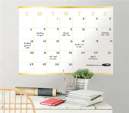 Gold Monthly Calendar - Peel N Stick