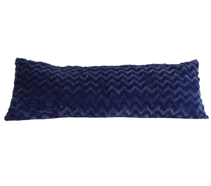 College Plush Body Pillow - Navy Dorm Essentials