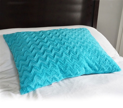 College Plush Jumbo Wide Body Pillow - Aqua Dorm Necessities College Supplies