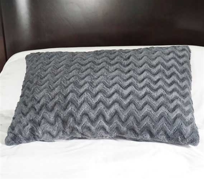 College Plush Jumbo Wide Body Pillow - Steel Gray Dorm Essentials College Supplies