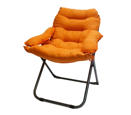 Extra Comfortable College Seating - Seat Yourself In This College Club Dorm Chair - Plush & Extra Tall - Orange