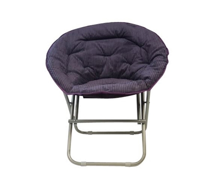Dorm Essentials - Comfy Corduroy Moon Chair - Uptown Purple - Dorm Seating