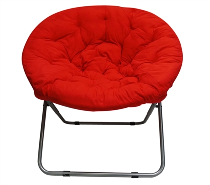 A Perfect Color To Match Your Dorm Decor - Comfort Padded Moon Chair - Red
