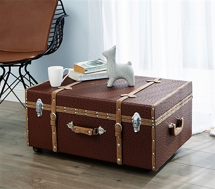 Trendy Design - The TextureÂ® Dorm Room Trunk - Saddle Red - Carry Dorm Stuff In Style