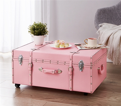 Dorm Storage - The TextureÂ® Dorm Trunk - Baby Pink - College Accessories