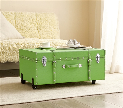 Dorm Room Storage - The TextureÂ® Brand College Dorm Trunk  - Kiwi Green