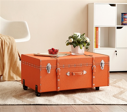 Unique College Dorm Essentials Stylish Texture Brand Trunk Orange College Footlocker