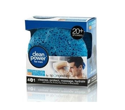 Dorm Bath Supplies - Body Wash In A Sponge - For Men