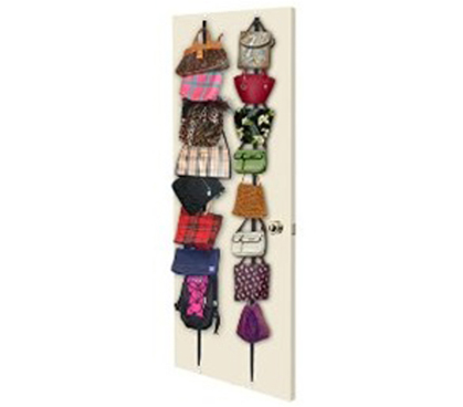 Purse Rack (Holds 8) Over the Door girls dorm room organizer